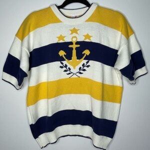 Vintage nautical stripes knit top